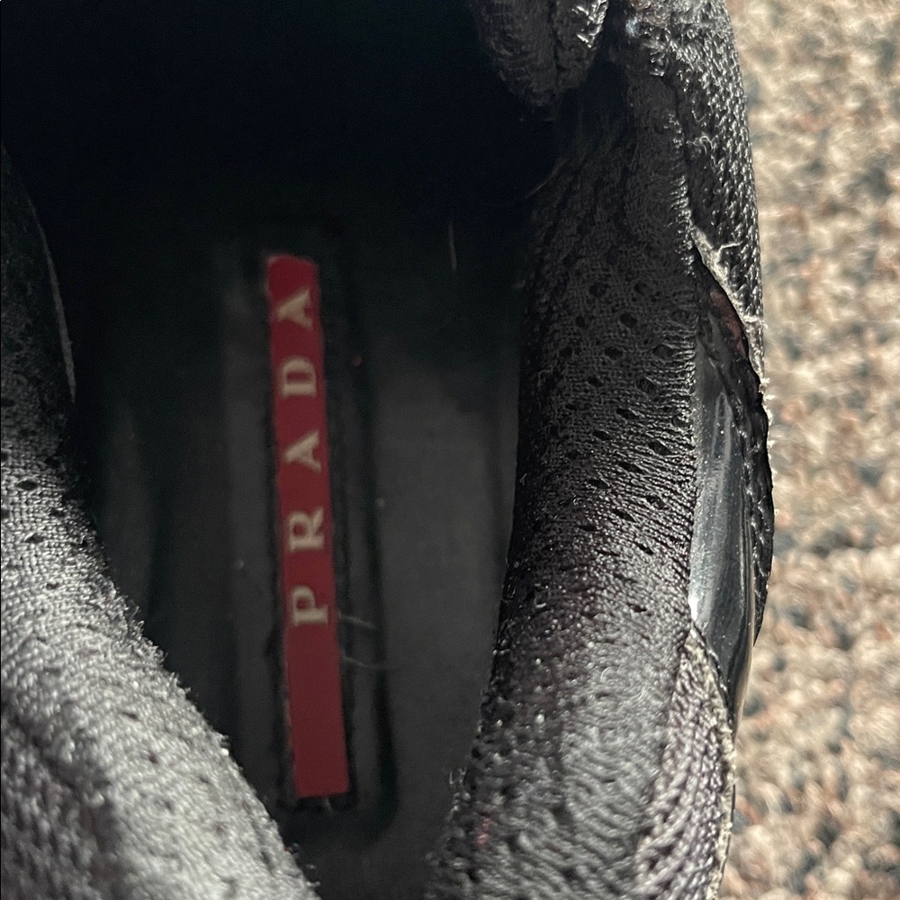 Prada Black Patent Leather Sneakers - Picture 3 of 6